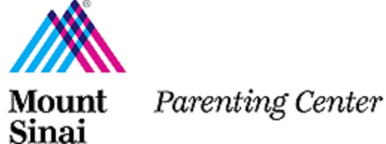 Mount Sinai Parenting Center logo with a blue and pink triangular design, featuring the words “Mount Sinai Parenting Center” on a white background for a welcoming and trusted look.