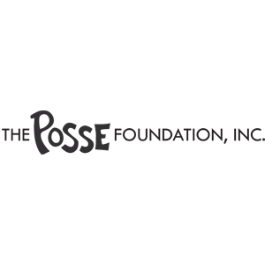 The logo of The Posse Foundation, Inc. features the organization’s name in black text on a transparent background, reflecting its commitment to scholarship and leadership.